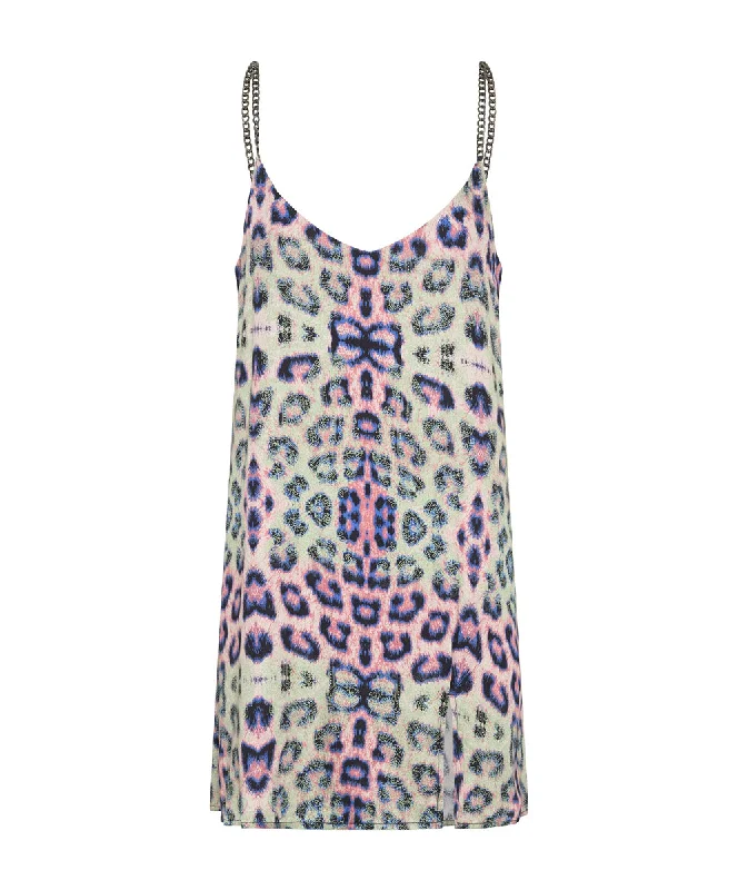 COLLISION MINI SLIP DRESS