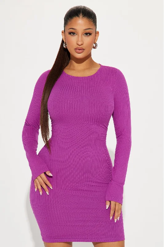 Dena Double Lined Mini Dress - Purple