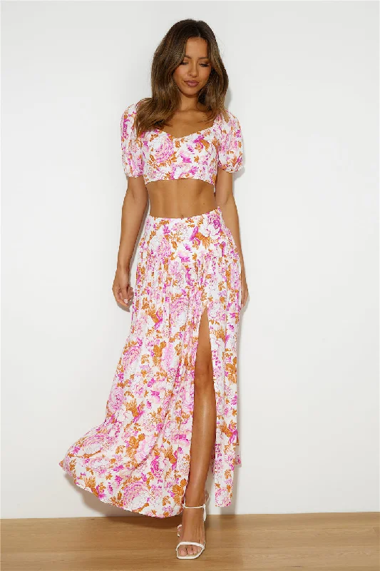 Her Pure Vibe Maxi Skirt Pink