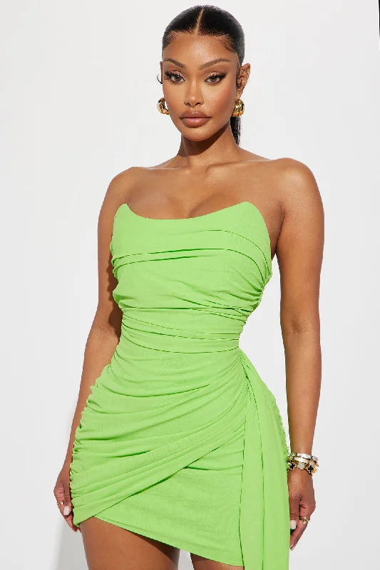 Liza Mesh Mini Dress - Lime