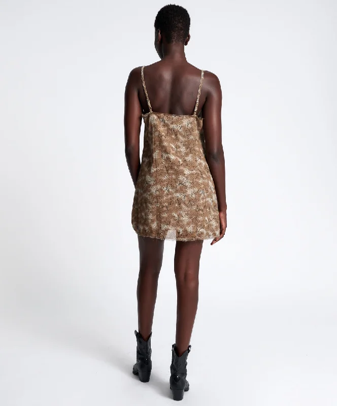 MYSTERIOUS SNAKE SLIP DRESS