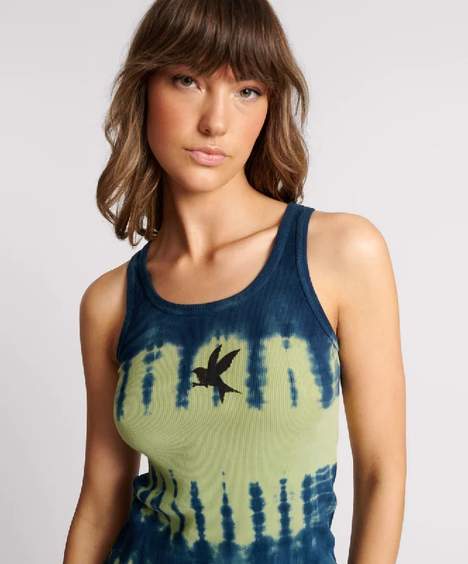 ONE TEASPOON TIE DYE RIB SINGLET MINI DRESS