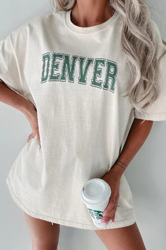 Repping My City ""Denver"" Graphic T-Shirt (Chalk/Sage Leaf)