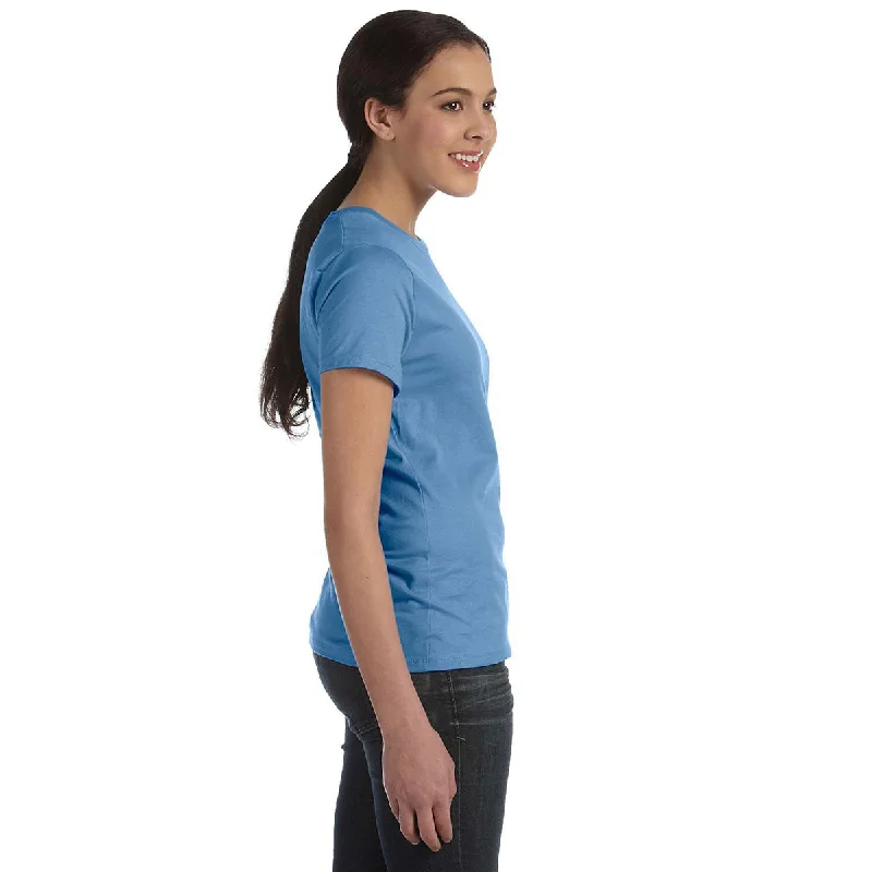 Hanes Women's Carolina Blue 4.5 oz. 100% Ringspun Cotton nano-T T-Shirt