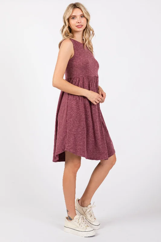 Violet Babydoll Sleeveless Dress