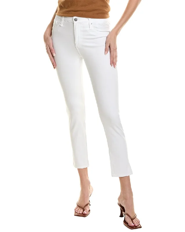 AG Jeans Stevie White Petite High-Rise Slim Straight Jean