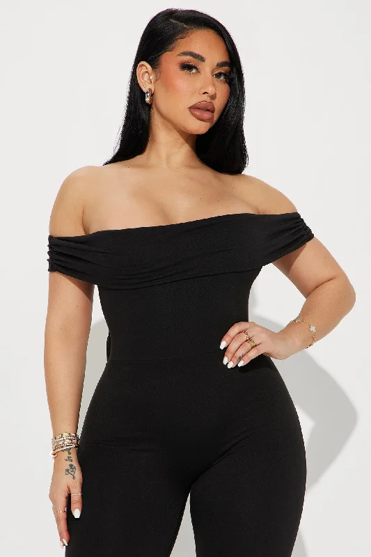 Anything You Want Double Lined Jumpsuit  - Black