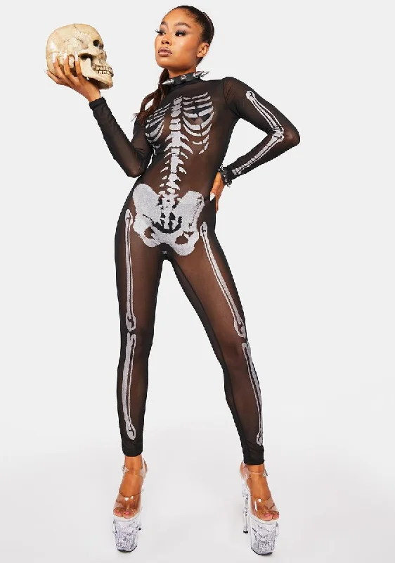 Bare Bones Sheer Skeleton Catsuit