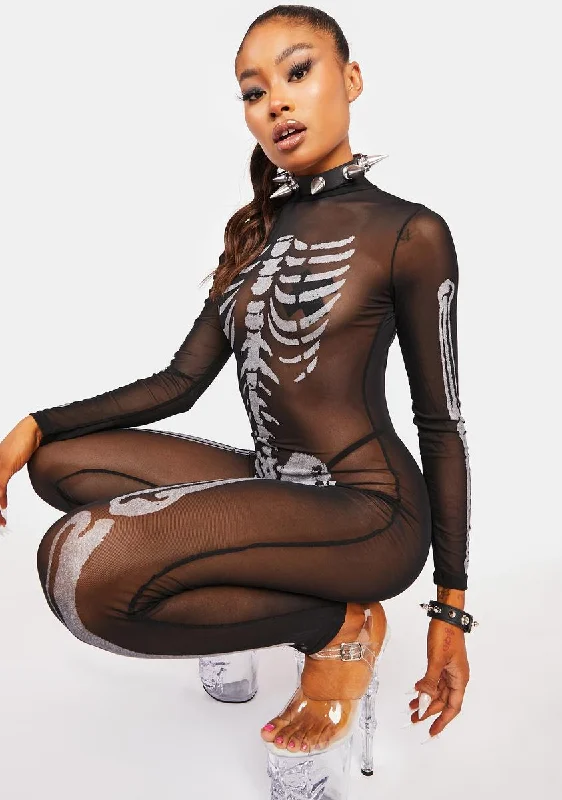 Bare Bones Sheer Skeleton Catsuit