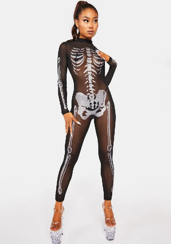 Bare Bones Sheer Skeleton Catsuit