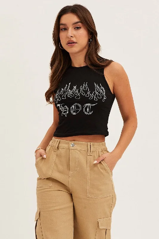 Black Crop Top