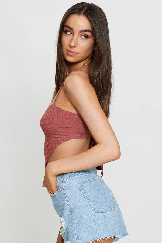 Brown Crop Top