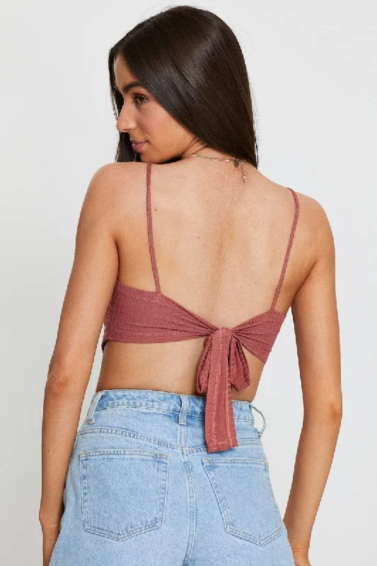 Brown Crop Top