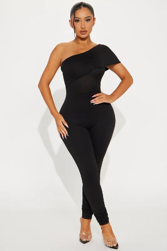 Catch A Ride Jumpsuit  - Black