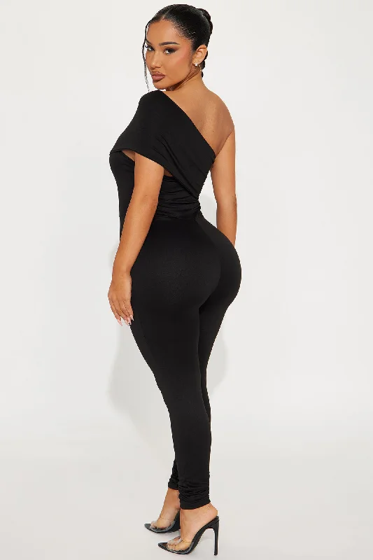 Catch A Ride Jumpsuit  - Black