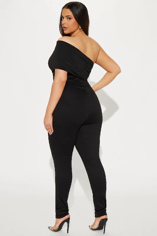 Catch A Ride Jumpsuit  - Black