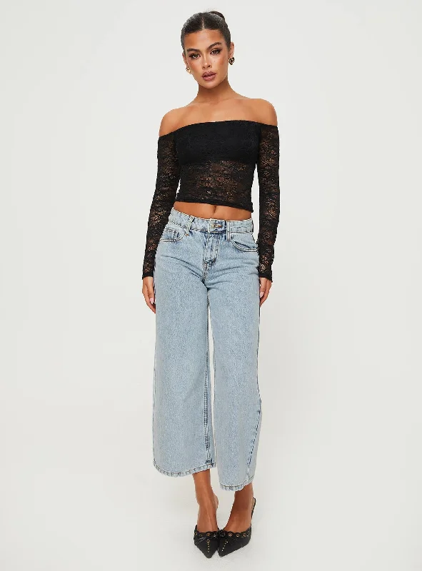 Charet Off The Shoulder Top Black