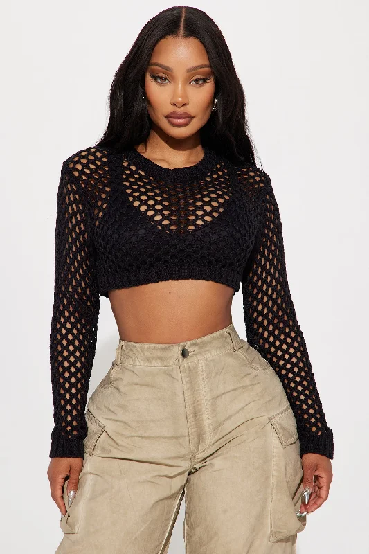 Coney Island Crochet Top - Black