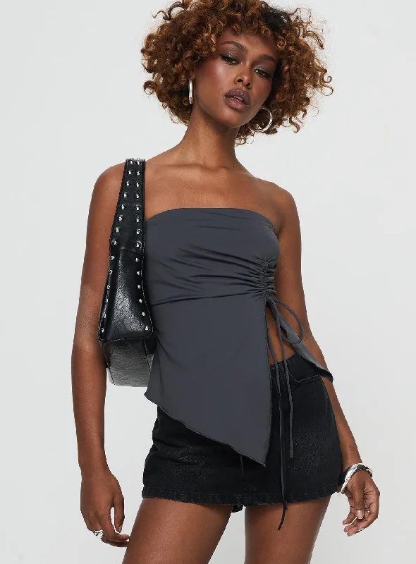 Dessy Strapless Top Slate