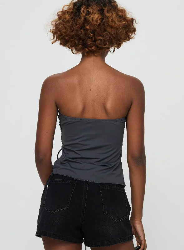 Dessy Strapless Top Slate