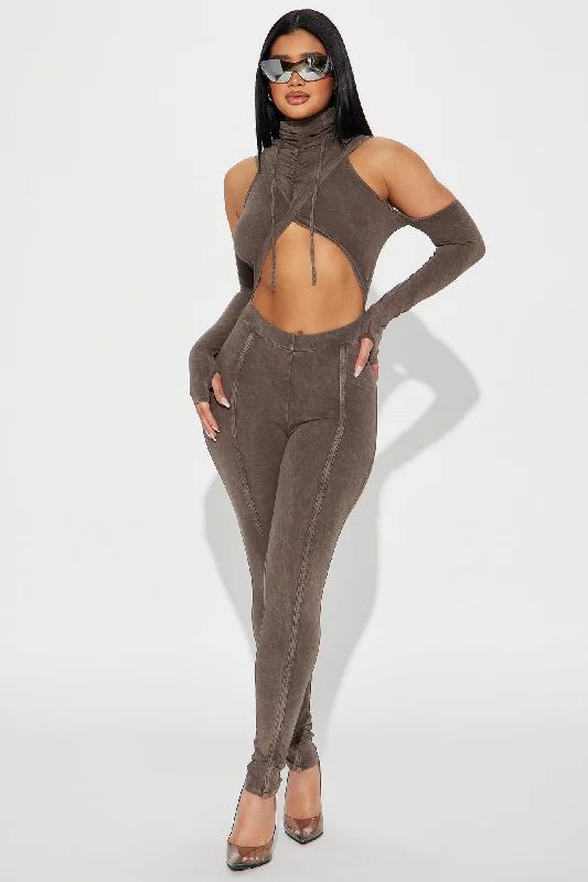 Give Me A Rush Jumpsuit  - Brown