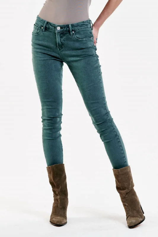 High Rise Gisele Ankle Skinny Jeans In Seafoam Haze