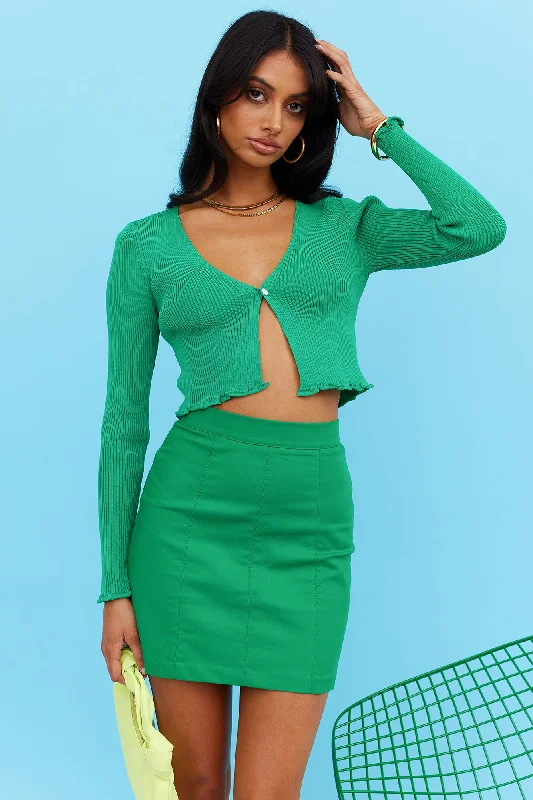 Kai Cardigan Top Green