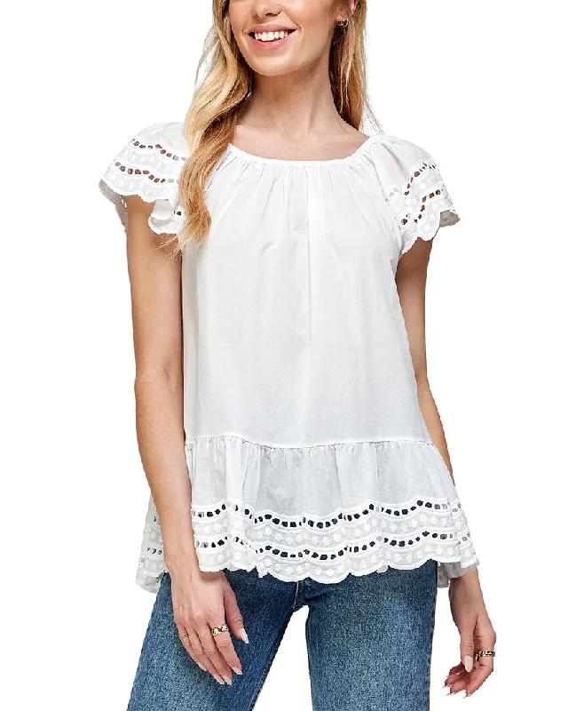 Koko + Mason Short Sleeve Blouse