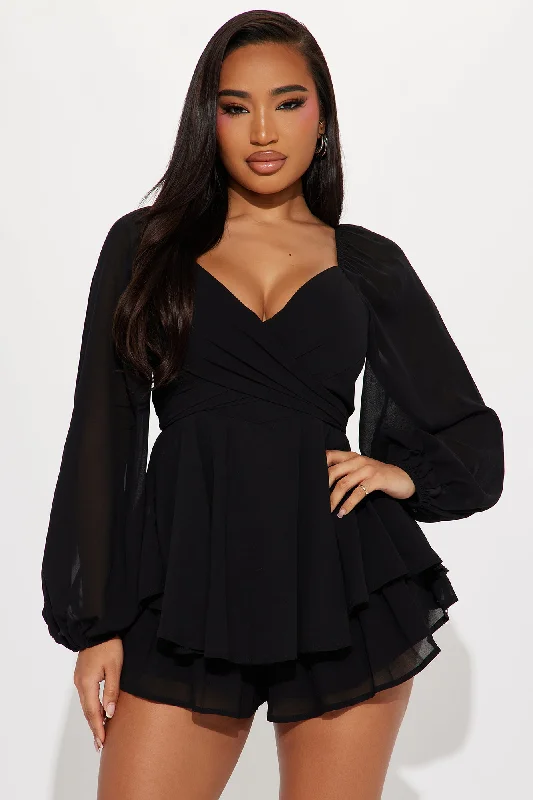 Let's Stay Together Romper - Black