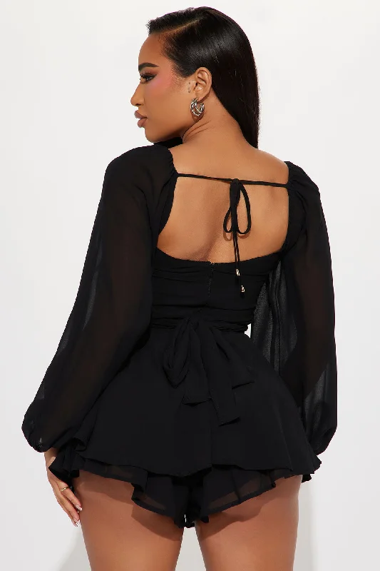 Let's Stay Together Romper - Black