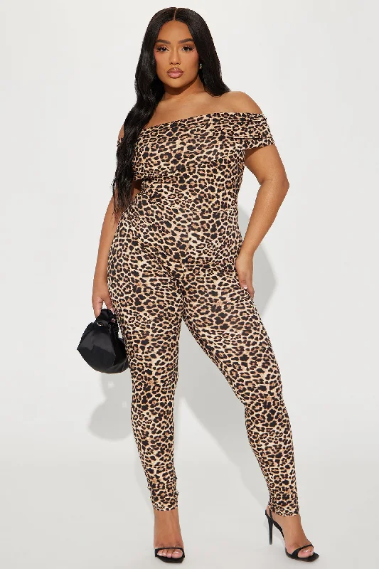 Let's Stay Wild Jumpsuit - Brown/combo