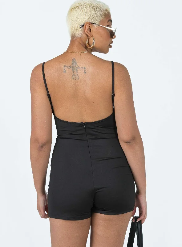 Melanie Romper Black