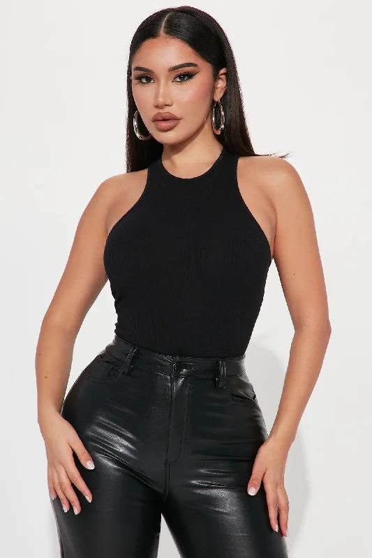 Model Attitude Racerback Bodysuit - Black