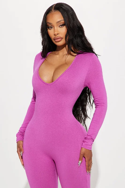 Natalia Smooth Snatched Jumpsuit - Magenta