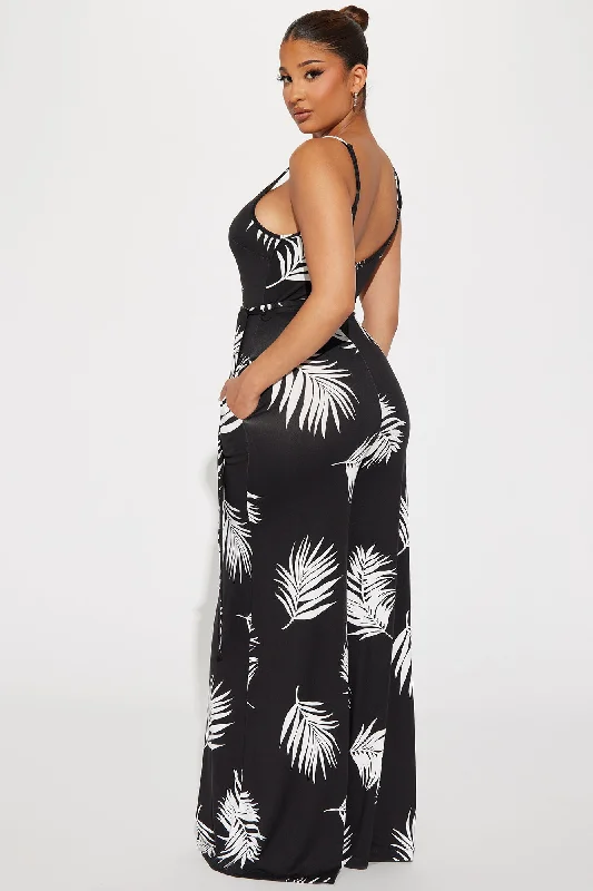 On Vacay Jumpsuit - Black/combo