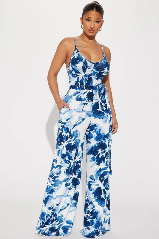 On Vacay Jumpsuit - Blue/combo