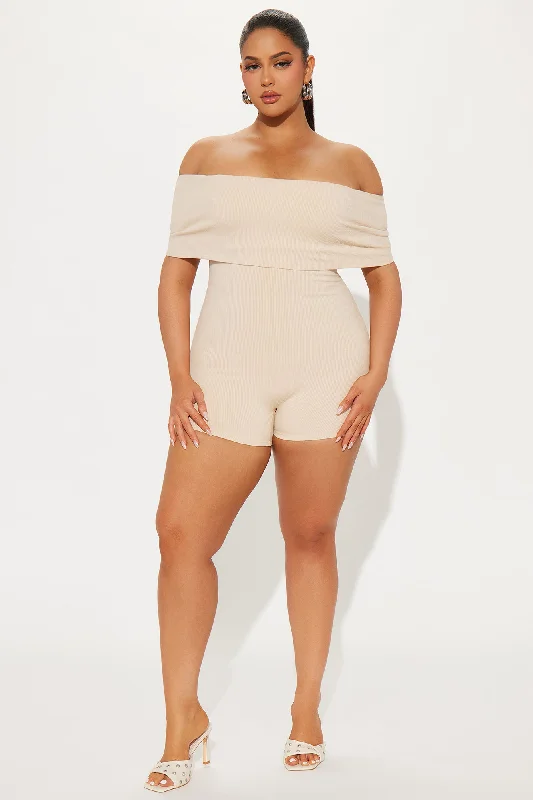 Sienna Snatched Romper - Cream