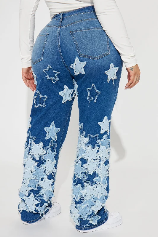 Star Of The Show Baggy Jeans - Medium Wash