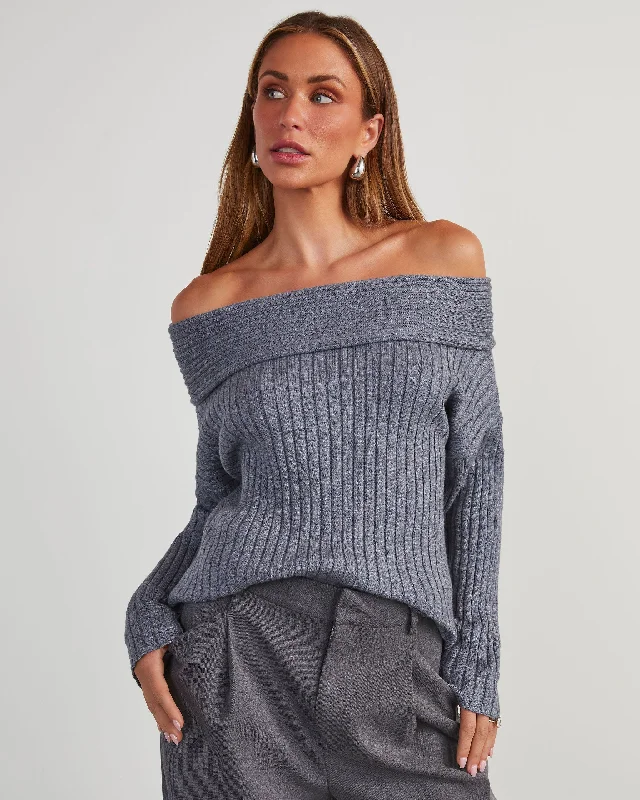 Tarol Off The Shoulder Slouch Sweater