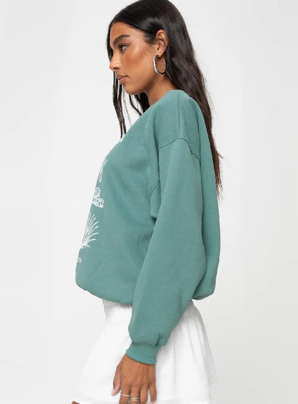 Tequila Crew Neck Sweatshirt Sage