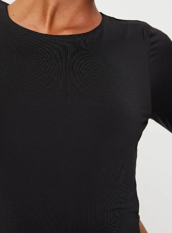 Uzo Long Sleeve Top Black