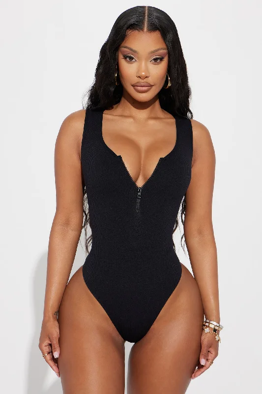 Zelda Seamless Bodysuit - Black