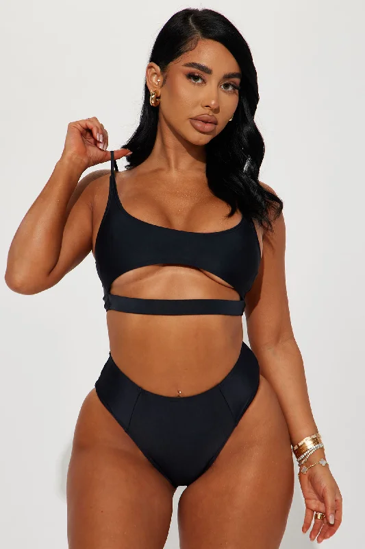 Aruba Mix And Match Cut Out Bikini Top - Black