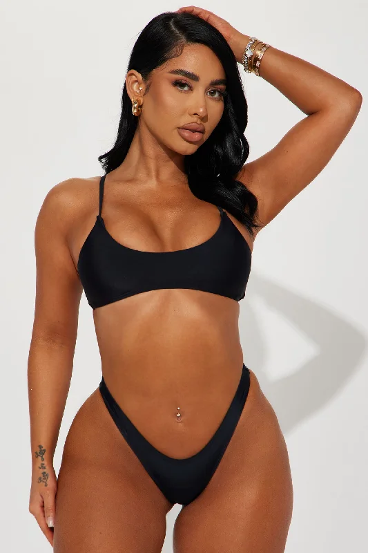 Aruba Mix And Match High Cut Bikini Bottom - Black