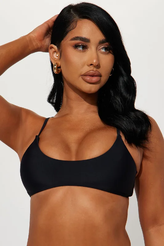 Aruba Mix And Match Scoopneck Bikini Top - Black