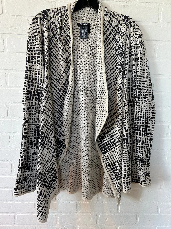 Black & Cream Sweater Cardigan Nic + Zoe, Size Xl