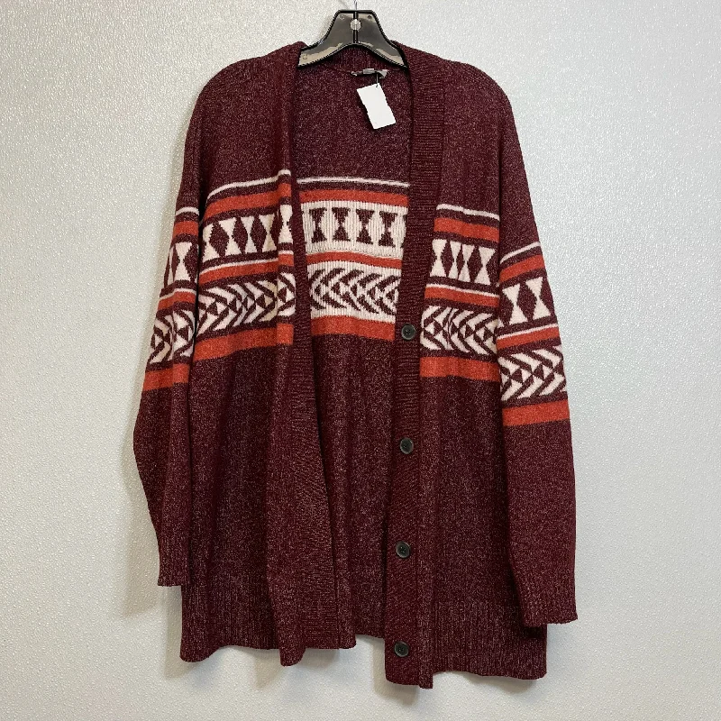 Maroon Cardigan Loft O, Size Xl