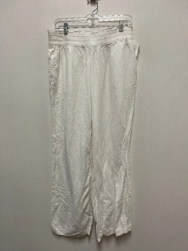 Pants Linen By H&m In White, Size: 8