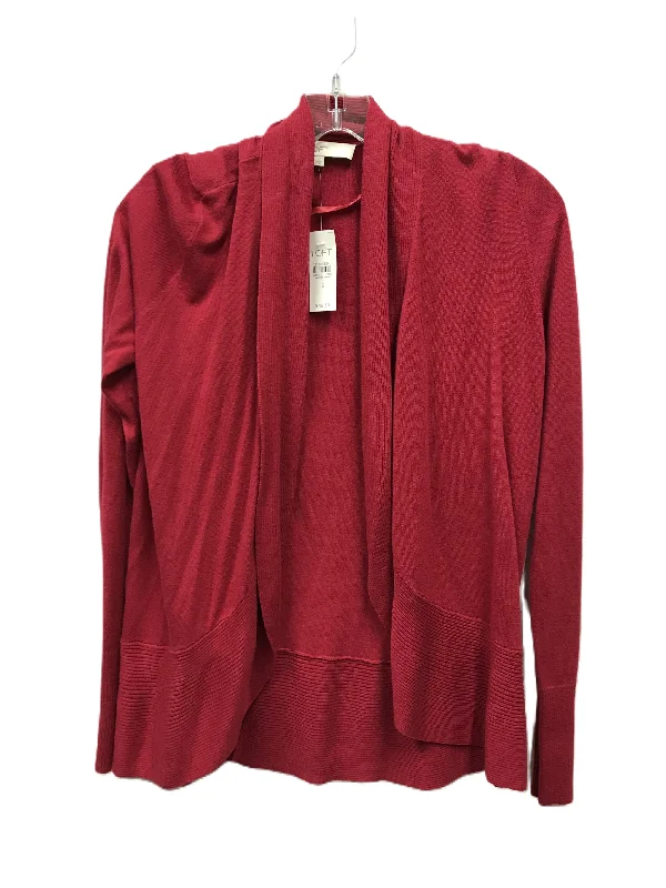 Red Sweater Cardigan By Loft, Size: S