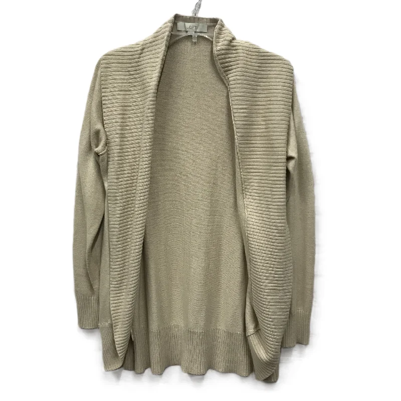 Tan Sweater Cardigan By Loft, Size: L